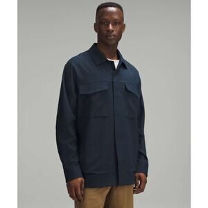 Lululemon Cargo Pocket Shirt Jacket True Navy Size Medium Button Front Casual